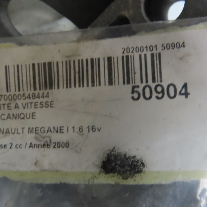 Boîte à vitesse mecanique occasion RENAULT MEGANE I Phase 2 03-1999->06-2003 1.6 16v 7701712509 7