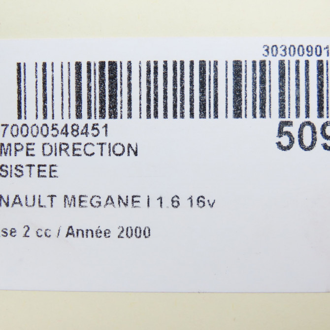 Pompe direction assistee occasion RENAULT MEGANE I Phase 2 03-1999->06-2003 1.6 16v 491105514R 6