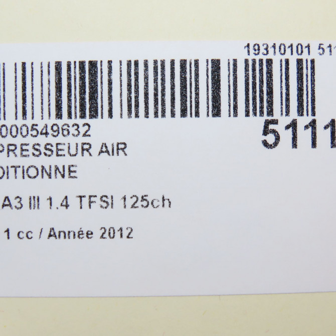 Compresseur air conditionne occasion  5Q0820803K 8