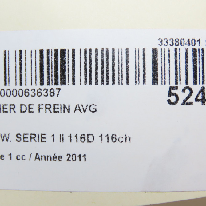 Etrier de frein avant gauche occasion B.M.W. SERIE 1 II Phase 1 08-2011->06-2015 116D 116ch 34116850643 6