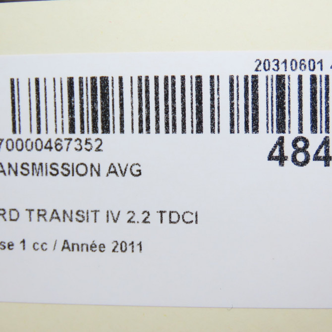 Transmission avant gauche occasion FORD TRANSIT IV Phase 1 09-2006->... 2.2 TDCI 110ch 1496580 6