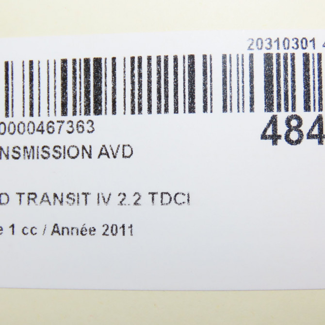 Transmission avant droite occasion FORD TRANSIT IV Phase 1 09-2006->... 2.2 TDCI 110ch 1496579 7