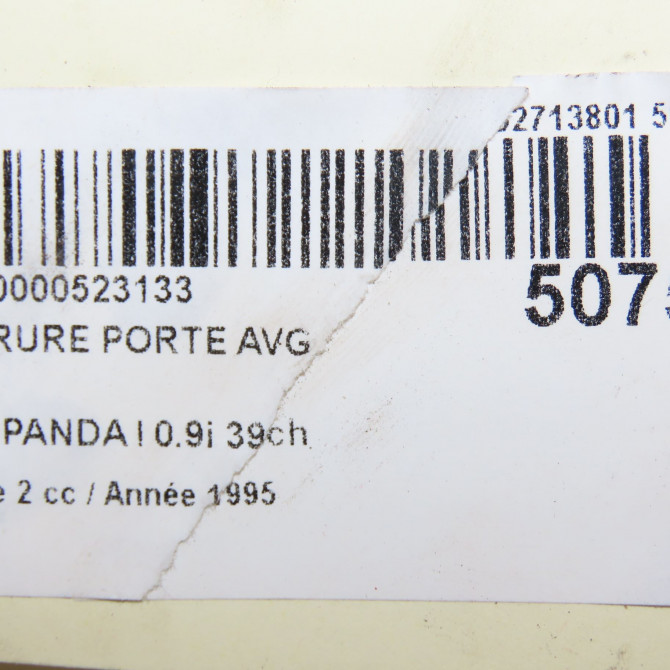 Serrure porte avg occasion FIAT PANDA I Phase 2 03-1986->09-2003 0.9i 39ch 7723517 4