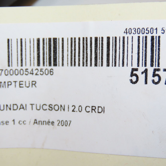 Compteur occasion HYUNDAI TUCSON I Phase 1 09-2004->10-2010 2.0 CRDI 140ch 2WD 940232E400 5