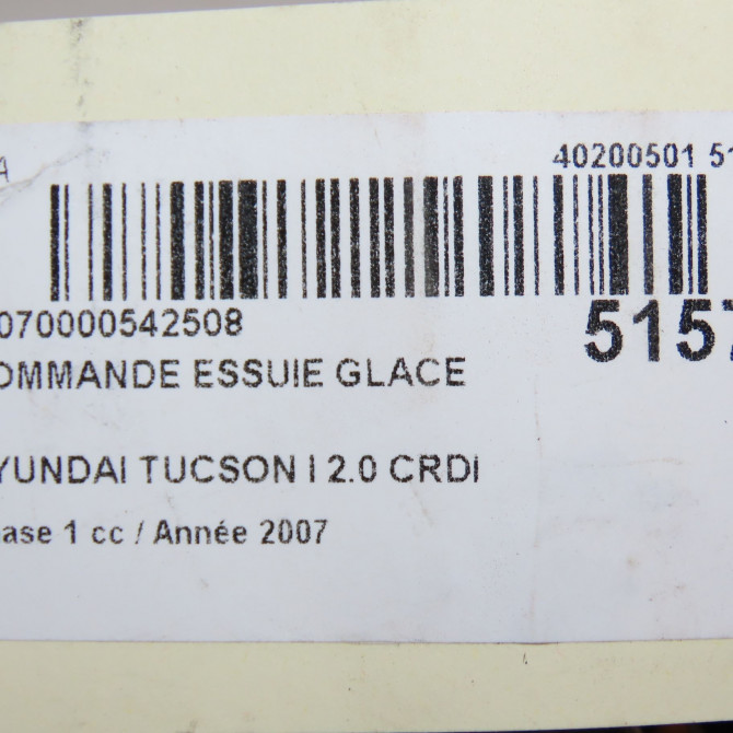 Commande essuie glace occasion HYUNDAI TUCSON I Phase 1 09-2004->10-2010 2.0 CRDI 140ch 2WD 934202E015 5