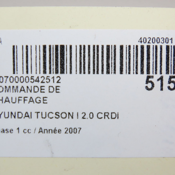 Commande de chauffage occasion HYUNDAI TUCSON I Phase 1 09-2004->10-2010 2.0 CRDI 140ch 2WD 972502E461 6