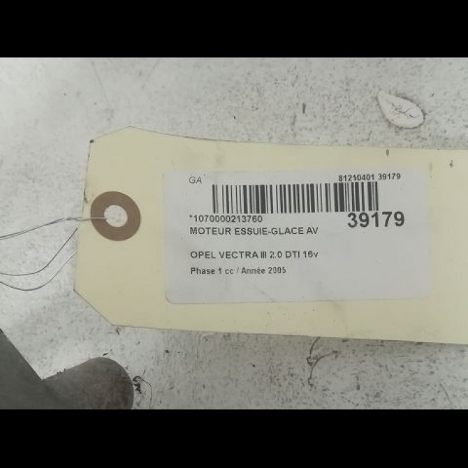 Moteur essuie-glace avant occasion OPEL VECTRA III Phase 1 06-2002->10-2005 2.0 DTI 16v 93185524 3