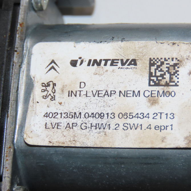 Mecanisme+moteur leve-glace avg occasion CITROEN C3 PICASSO Phase 2 09-2012->... 1.6 HDI 90ch 9802601480 5