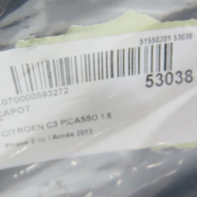 Capot occasion CITROEN C3 PICASSO Phase 2 09-2012->... 1.6 HDI 90ch 7901Q7 5