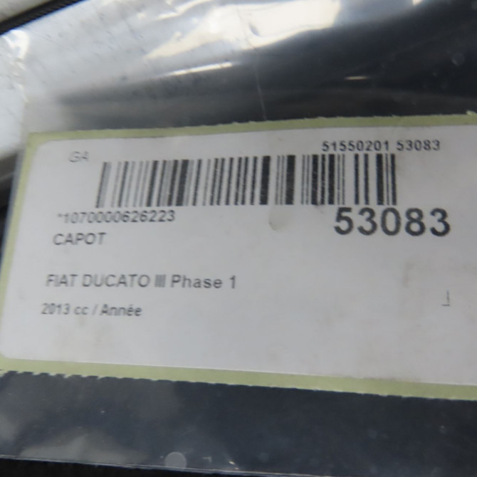 Capot occasion FIAT DUCATO III Phase 1 06-2006->10-2014 50161460 6