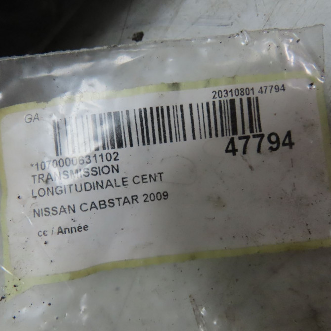 Transmission longitudinale cent occasion NISSAN CABSTAR 6