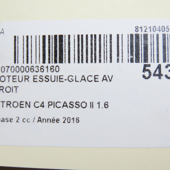 occasion CITROEN C4 PICASSO II Phase 2 09-2016->... 1.6 BLUEHDI 120ch 9816172880 6