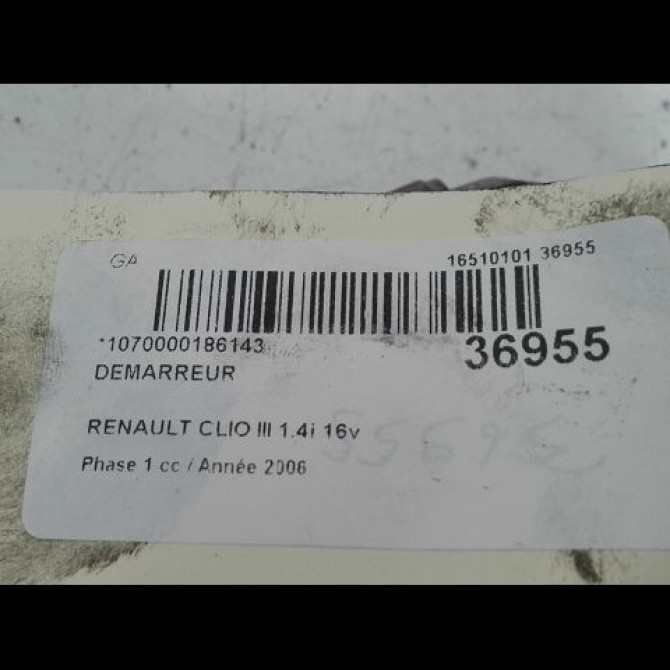 Démarreur occasion RENAULT CLIO III Phase 1 09-2005->03-2009 1.4i 16v 100ch 8200584837 4