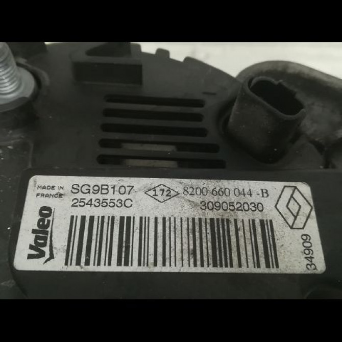 Alternateur occasion DACIA SANDERO I Phase 1 06-2008->10-2012 1.2 16v 75ch 231001107R 3