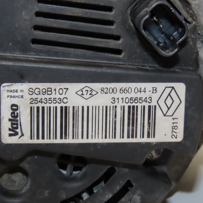 Alternateur occasion DACIA SANDERO I Phase 1 06-2008->10-2012 1.2 16v 75ch 231001107R 5