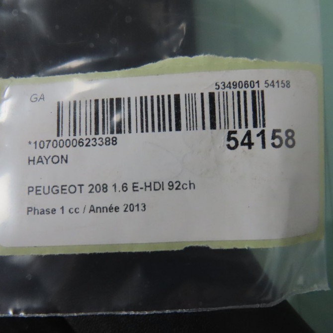 Hayon occasion PEUGEOT 208 208 Phase 1 2012-03-01->2015-09-30 1.6 E-HDI 92ch 9810682180 5