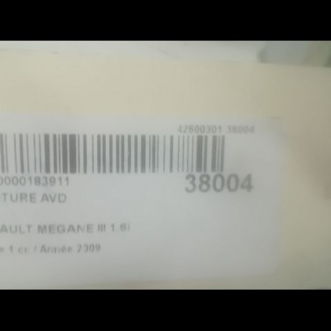 Ceinture avant droite occasion RENAULT MEGANE III Phase 1 11-2008->01-2012 1.6i 16v 110ch 868844979R 5