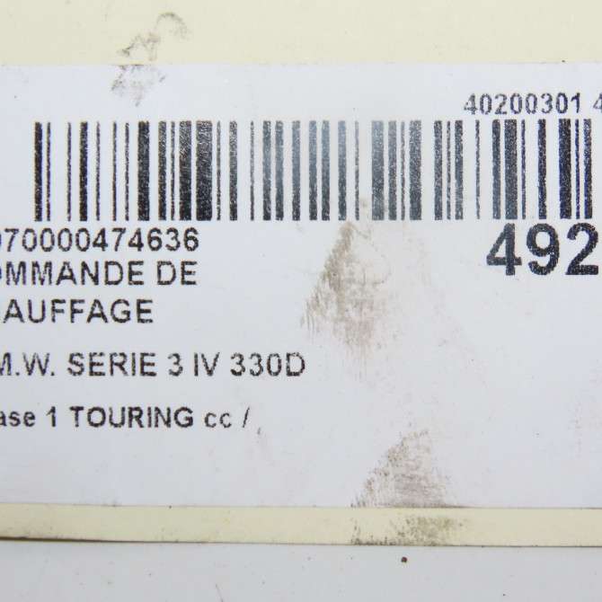 Commande de chauffage occasion B.M.W. SERIE 3 IV Phase 1 04-1995->04-1999 330D 183ch 64116956319 6
