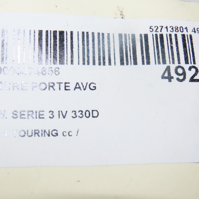 Serrure porte avg occasion B.M.W. SERIE 3 IV Phase 1 04-1995->04-1999 330D 183ch 51217011241 7