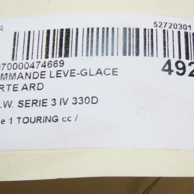 Commande leve-glace porte arrière droite occasion B.M.W. SERIE 3 IV Phase 1 04-1995->04-1999 330D 183ch 61316902174 4