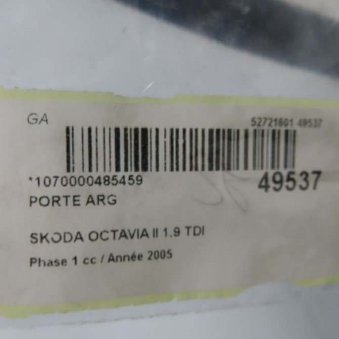 Porte arrière gauche occasion SKODA OCTAVIA II Phase 1 06-2004->10-2008 1.9 TDI 105ch 1Z9833055 5