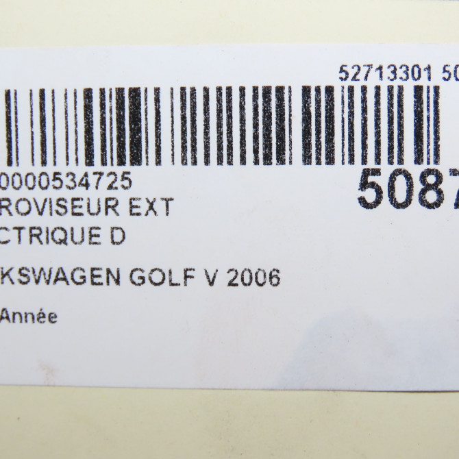 Retroviseur exterieur electrique droit occasion VOLKSWAGEN GOLF V 5M1857508AS9B9 7