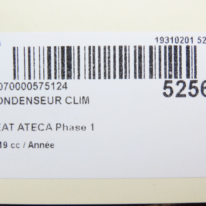Condenseur clim occasion SEAT ATECA Phase 1 06-2016->... 5Q0816411AR 6