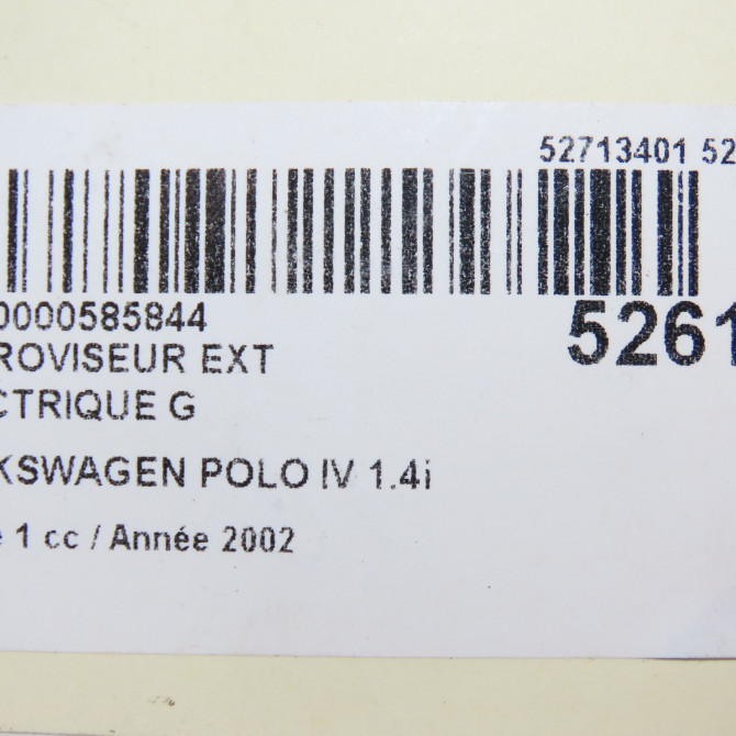 Retroviseur exterieur electrique gauche occasion VOLKSWAGEN POLO IV Phase 1 01-2002->05-2005 1.4i 75ch 6Q1857507G01C 6