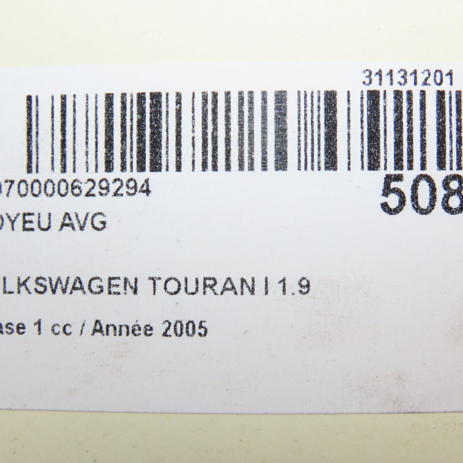 Moyeu avg occasion VOLKSWAGEN TOURAN I Phase 1 03-2003->12-2006 1.9 TDI 105ch 6