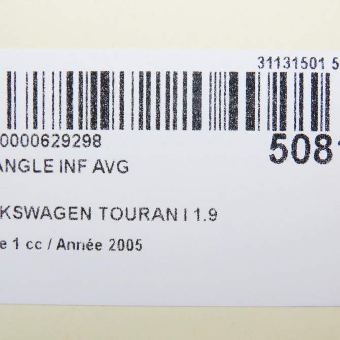 Triangle inf avg occasion VOLKSWAGEN TOURAN I Phase 1 03-2003->12-2006 1.9 TDI 105ch 1K0407151AC 5