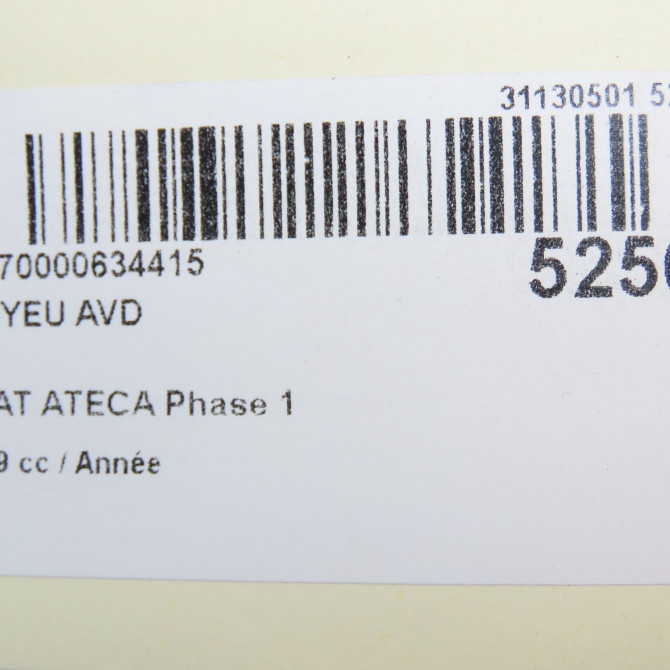 Moyeu avd occasion SEAT ATECA Phase 1 06-2016->... 5WA407621D 5