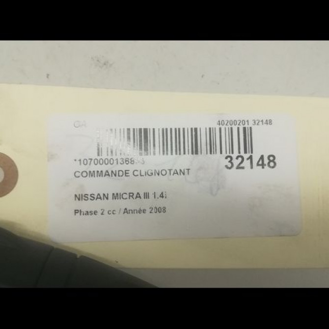 Commande clignotant occasion NISSAN MICRA III Phase 2 11-2005->11-2007 1.4i 25540ED50A 3