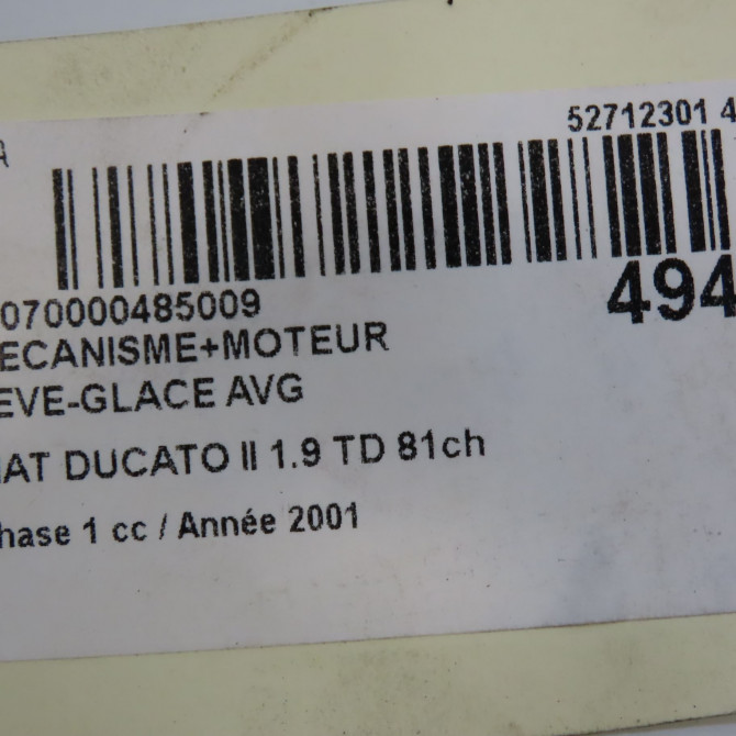 Mecanisme+moteur leve-glace avg occasion FIAT DUCATO II Phase 1 06-1994->03-2002 1.9 TD 81ch 1341396080 7