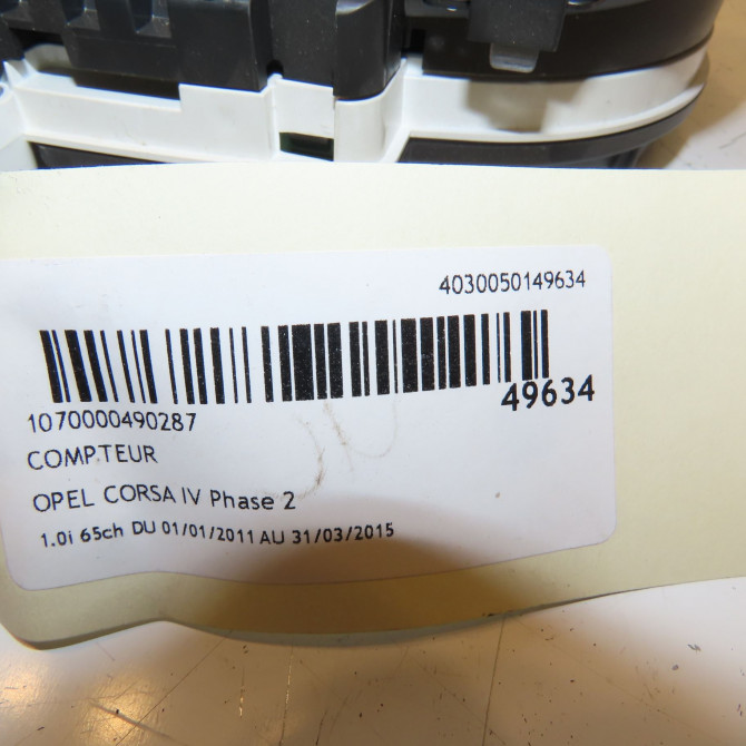Compteur occasion OPEL CORSA IV Phase 2 01-2011->03-2015 1.0i 65ch 13373018 5
