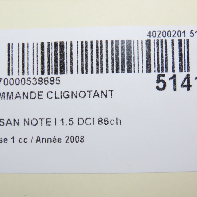 Commande clignotant occasion NISSAN NOTE I Phase 1 03-2006->03-2009 1.5 DCI 86ch 25540ED50A 5