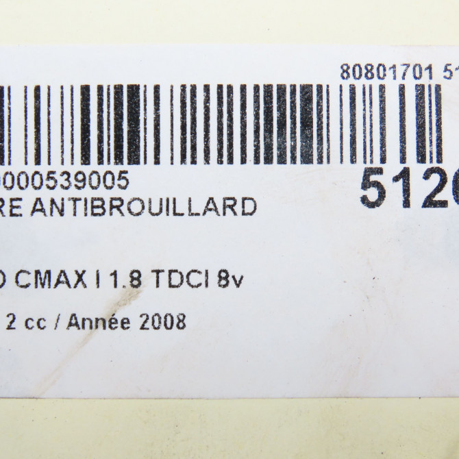 Phare antibrouillard avant droit occasion FORD CMAX I Phase 2 03-2007->09-2010 1.8 TDCI 8v 115ch 1471729 5