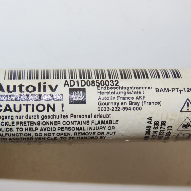 Ceinture avant gauche occasion OPEL CORSA IV Phase 2 01-2011->03-2015 1.2 TWINPORT 85ch 13290236 6