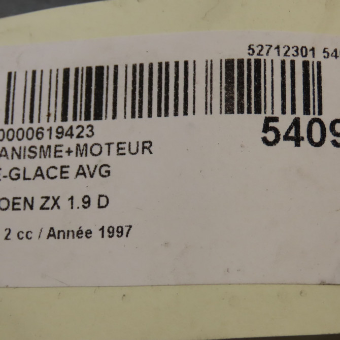 Mecanisme+moteur leve-glace avg occasion CITROEN ZX Phase 2 07-1994->06-1998 1.9 D 9221A3 6