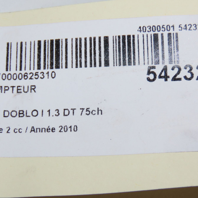 Compteur occasion FIAT DOBLO I Phase 2 01-2006->12-2009 1.3 DT 75ch 51762258 5