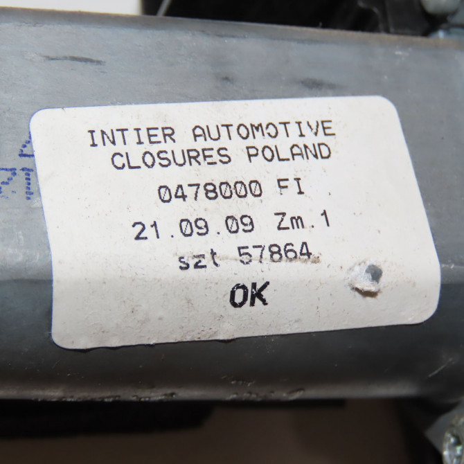 Mecanisme + moteur lève-glace avant droit occasion FIAT DOBLO I Phase 2 01-2006->12-2009 1.3 DT 75ch 51830869 4