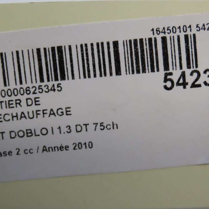 Boitier de préchauffage occasion FIAT DOBLO I Phase 2 01-2006->12-2009 1.3 DT 75ch 6