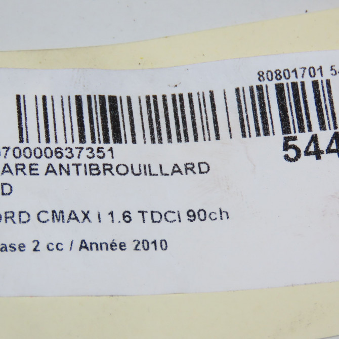 Phare antibrouillard avant droit occasion FORD CMAX I Phase 2 03-2007->09-2010 1.6 TDCI 90ch 1471729 5