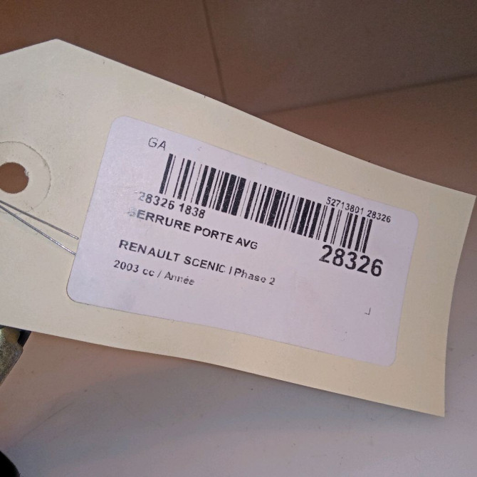 Serrure porte avg occasion RENAULT SCENIC I Phase 2 08-1999->06-2003 7700434604 4