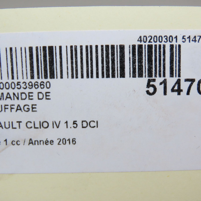 Commande de chauffage occasion RENAULT CLIO IV Phase 1 07-2012->... 1.5 DCI 90ch 275704632R 5
