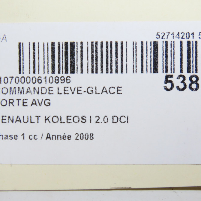 Commande lève-glace porte avant gauche occasion RENAULT KOLEOS I Phase 1 06-2008->12-2011 2.0 DCI 150ch 5
