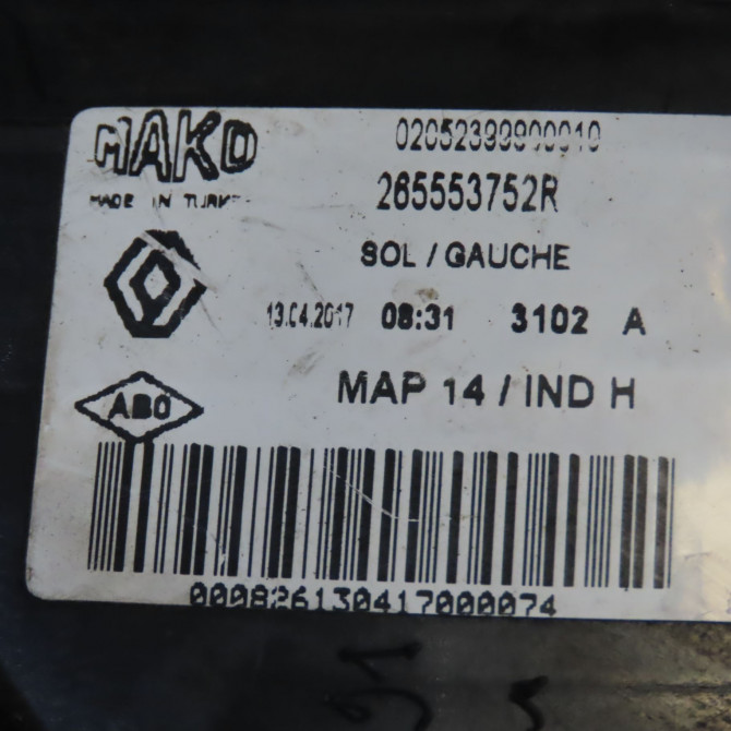 Feu arrière gauche occasion RENAULT CLIO IV Phase 2 08-2016->... 1.5 DCI 75ch 265553752R 4