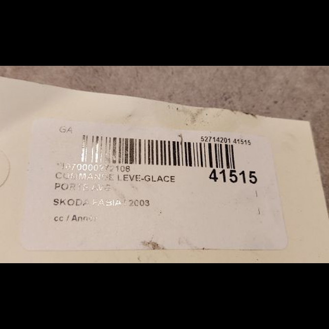 Commande lève-glace porte avant gauche occasion SKODA FABIA I 1J3959857A 3