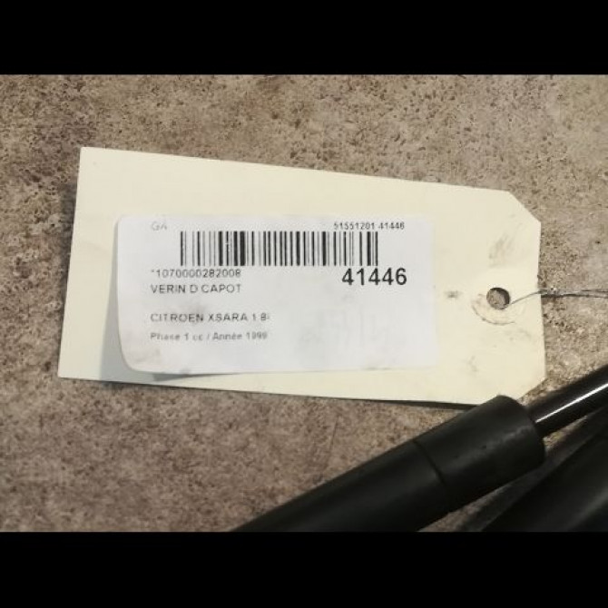 Verin d capot occasion CITROEN XSARA Phase 1 02-1998->09-2000 1.8i 792511 2