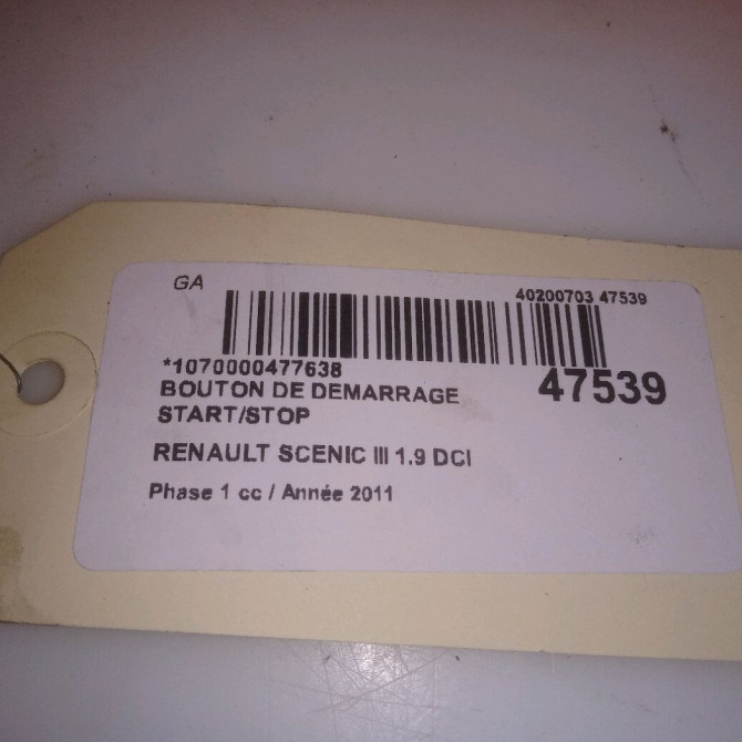 occasion RENAULT SCENIC III Phase 1 04-2009->11-2011 1.9 DCI 130ch 4