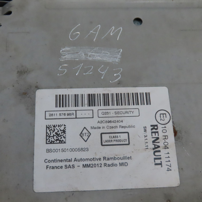 Autoradio occasion RENAULT MEGANE III Phase 3 10-2013->... 1.6 DCI 130ch 281158705R 3